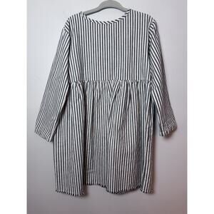 GO GENTLY NATION Girls Long Sleeve Striped Dress Organic Cotton/hemp Neutral 3T